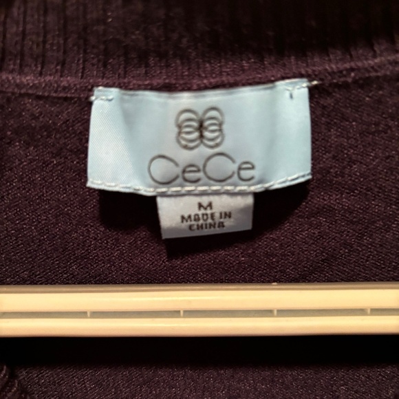 Cece Ruffle Neck Sweater Dress in Navy Medium - Picture 4 of 6